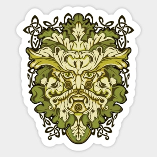 Green Man Celtic Pagan Mythology Irish Nature God Sticker